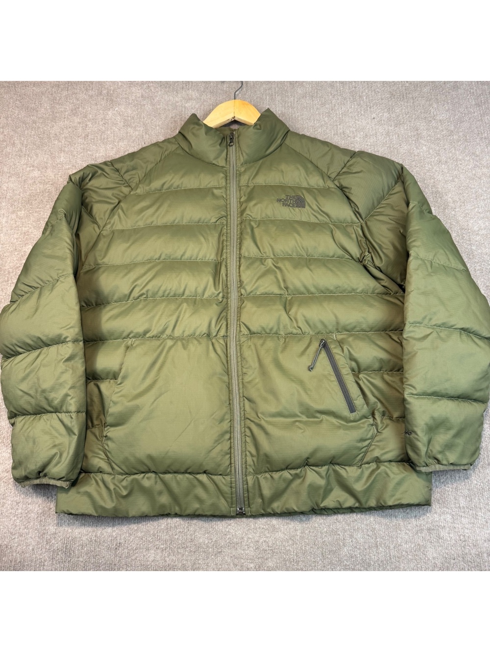 The North Face Men's Aconcagua Down Puffer Jacket Olive Green Size XL